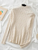 Blusa de Frio de Malha Feminina Gola Alta | ElegantFrost