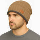 Gorro de Lã Masculino Forrado com Pelúcia para Inverno