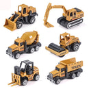 Kit 6 Veículos de Construção Infantil de Metal