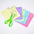 Kit Infantil com 96 Desenhos Animados para Recortar + Tesoura Infantil