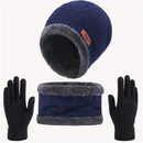 Kit Inverno Completo Unissex Touca de Frio com Gola Forrada e Luva