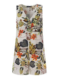 Macacão Feminino Floral Vintage de Verão