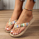 Sandália Feminina Ergonômica Colorida de Verão