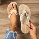 Sandália Feminina Ergonômica Colorida de Verão