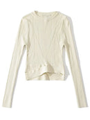 Suéter Feminino Cropped Canelado | UltraComfy