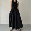 Vestido Feminino Longo Preto Elegante e Básico